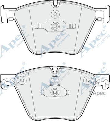 APEC PAD1750 - Kit de plaquettes de frein, frein à disque cwaw.fr