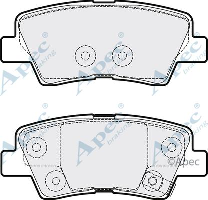 APEC PAD1764 - Kit de plaquettes de frein, frein à disque cwaw.fr