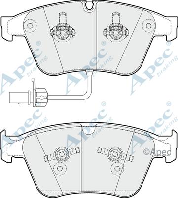 APEC PAD1765 - Kit de plaquettes de frein, frein à disque cwaw.fr