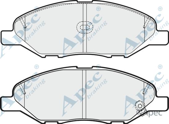 APEC PAD1760 - Kit de plaquettes de frein, frein à disque cwaw.fr