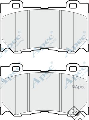 APEC PAD1709 - Kit de plaquettes de frein, frein à disque cwaw.fr