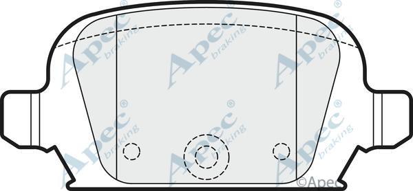 APEC PAD1705 - Kit de plaquettes de frein, frein à disque cwaw.fr