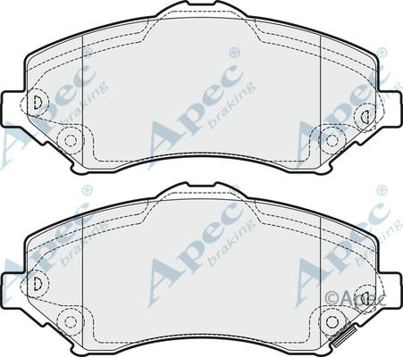 APEC PAD1700 - Kit de plaquettes de frein, frein à disque cwaw.fr