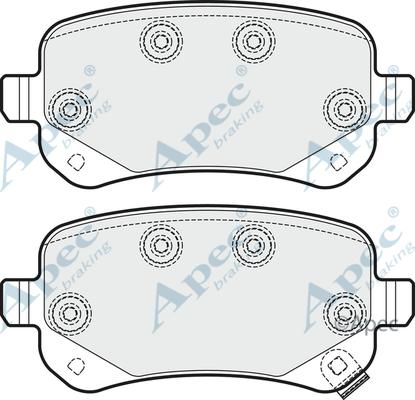 APEC PAD1701 - Kit de plaquettes de frein, frein à disque cwaw.fr