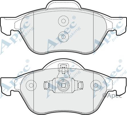 APEC PAD1714 - Kit de plaquettes de frein, frein à disque cwaw.fr