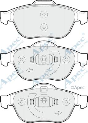 APEC PAD1715 - Kit de plaquettes de frein, frein à disque cwaw.fr