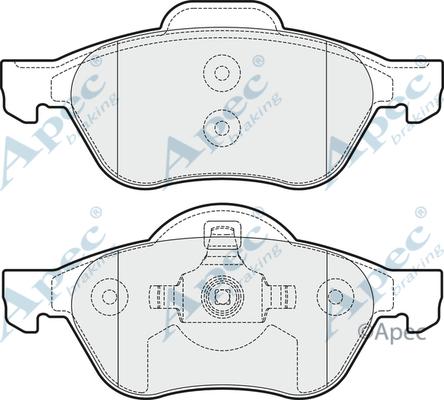 APEC PAD1716 - Kit de plaquettes de frein, frein à disque cwaw.fr