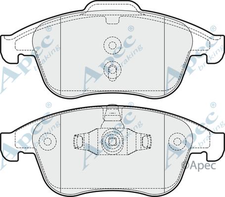 APEC PAD1713 - Kit de plaquettes de frein, frein à disque cwaw.fr