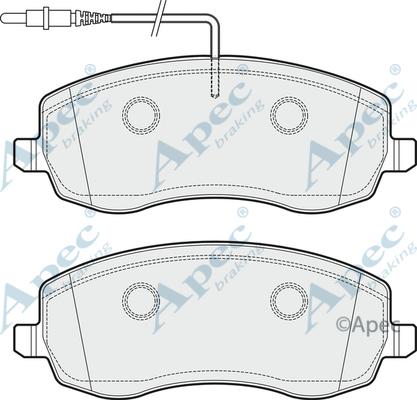 APEC PAD1717 - Kit de plaquettes de frein, frein à disque cwaw.fr