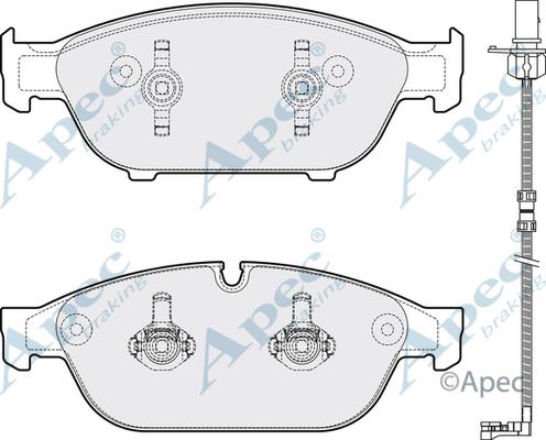 APEC PAD1784 - Kit de plaquettes de frein, frein à disque cwaw.fr