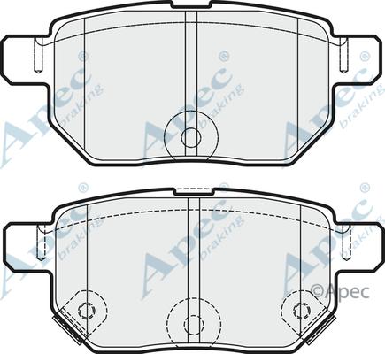 APEC PAD1734 - Kit de plaquettes de frein, frein à disque cwaw.fr