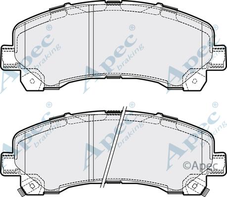 APEC PAD1736 - Kit de plaquettes de frein, frein à disque cwaw.fr