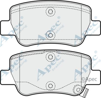 APEC PAD1723 - Kit de plaquettes de frein, frein à disque cwaw.fr