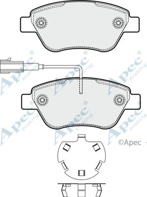 APEC PAD1775 - Kit de plaquettes de frein, frein à disque cwaw.fr