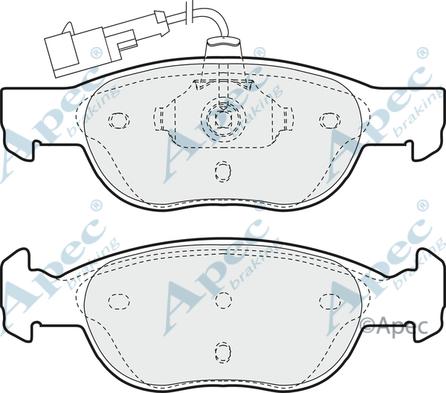 APEC PAD895 - Kit de plaquettes de frein, frein à disque cwaw.fr