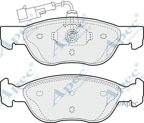 APEC PAD893 - Kit de plaquettes de frein, frein à disque cwaw.fr