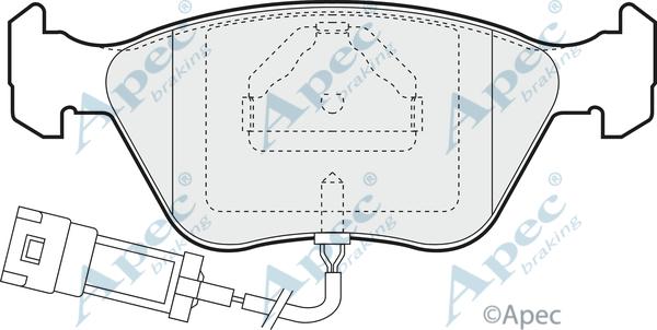 APEC PAD846 - Kit de plaquettes de frein, frein à disque cwaw.fr