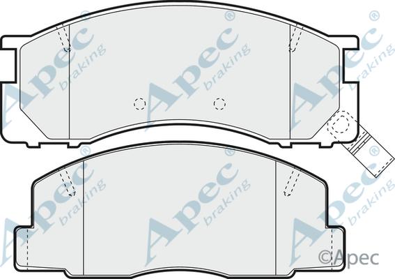 APEC PAD858 - Kit de plaquettes de frein, frein à disque cwaw.fr