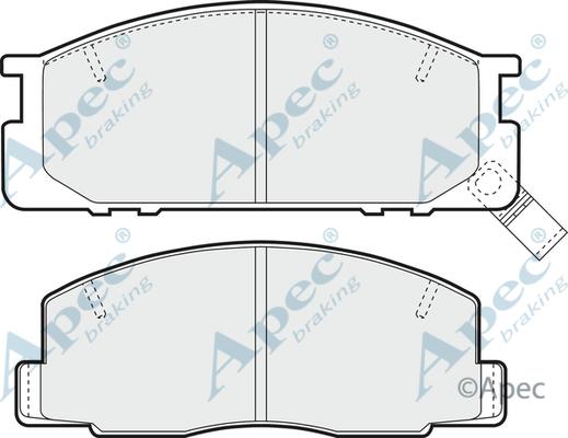 APEC PAD857 - Kit de plaquettes de frein, frein à disque cwaw.fr