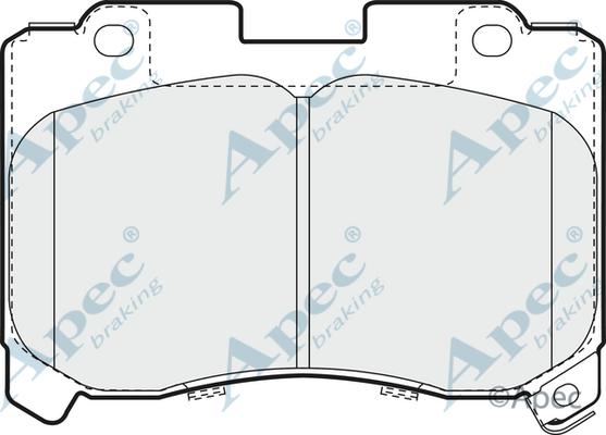 APEC PAD865 - Kit de plaquettes de frein, frein à disque cwaw.fr