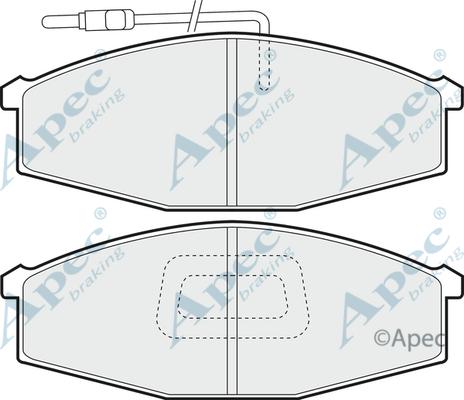 APEC PAD809 - Kit de plaquettes de frein, frein à disque cwaw.fr