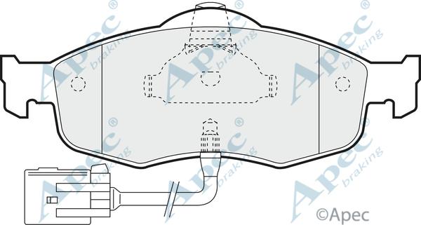 APEC PAD802 - Kit de plaquettes de frein, frein à disque cwaw.fr