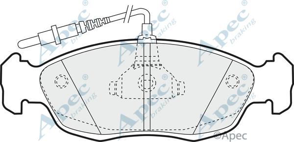 APEC PAD814 - Kit de plaquettes de frein, frein à disque cwaw.fr