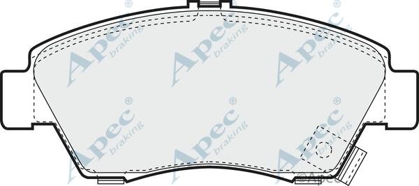 APEC PAD815 - Kit de plaquettes de frein, frein à disque cwaw.fr