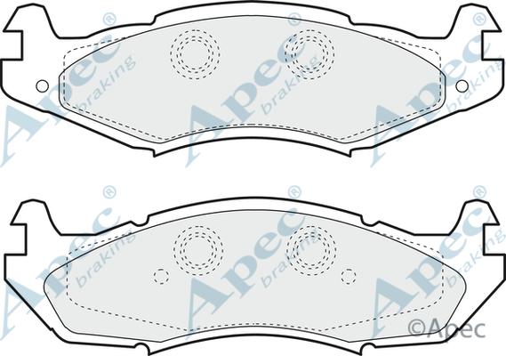 APEC PAD818 - Kit de plaquettes de frein, frein à disque cwaw.fr