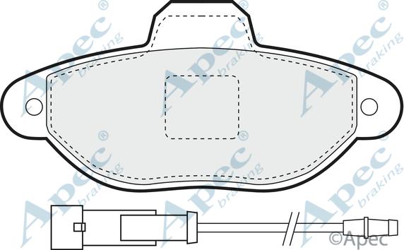 APEC PAD812 - Kit de plaquettes de frein, frein à disque cwaw.fr