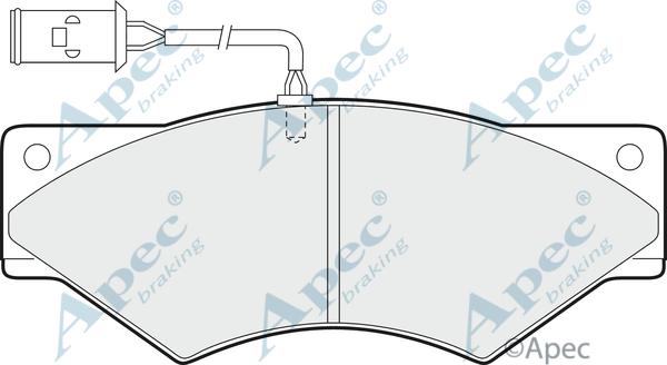 APEC PAD884 - Kit de plaquettes de frein, frein à disque cwaw.fr