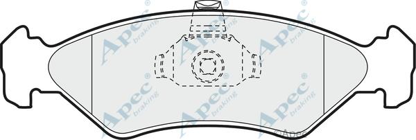 APEC PAD882 - Kit de plaquettes de frein, frein à disque cwaw.fr