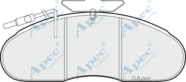 APEC PAD838 - Kit de plaquettes de frein, frein à disque cwaw.fr