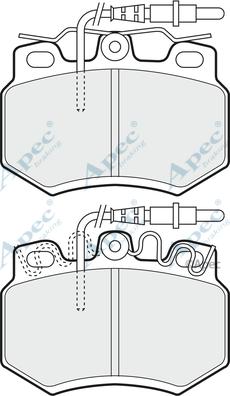 APEC PAD828 - Kit de plaquettes de frein, frein à disque cwaw.fr