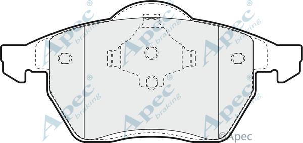 APEC PAD875 - Kit de plaquettes de frein, frein à disque cwaw.fr