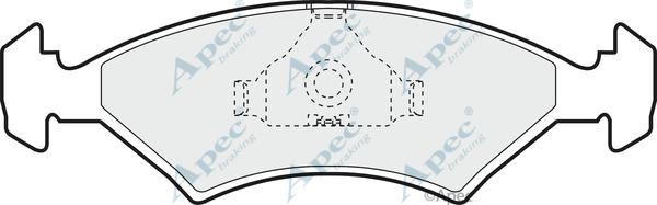 APEC PAD351 - Kit de plaquettes de frein, frein à disque cwaw.fr