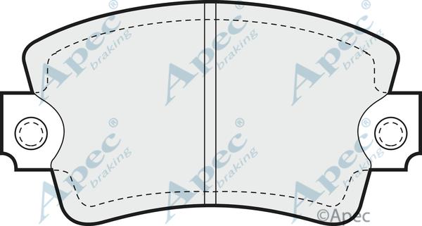 APEC PAD314 - Kit de plaquettes de frein, frein à disque cwaw.fr