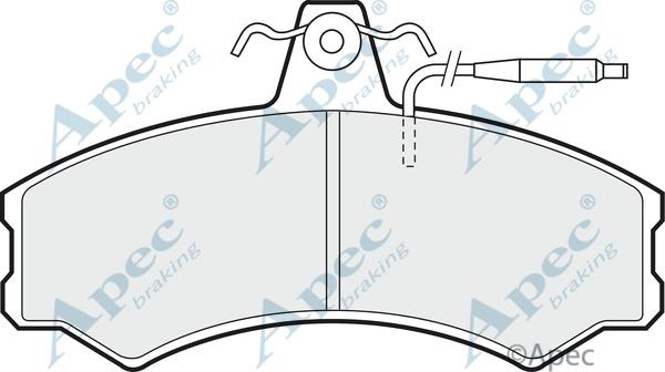 APEC PAD384 - Kit de plaquettes de frein, frein à disque cwaw.fr