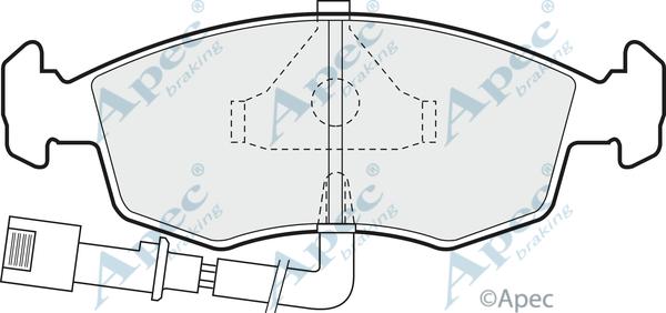 APEC PAD387 - Kit de plaquettes de frein, frein à disque cwaw.fr