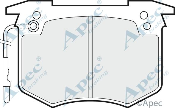 APEC PAD324 - Kit de plaquettes de frein, frein à disque cwaw.fr