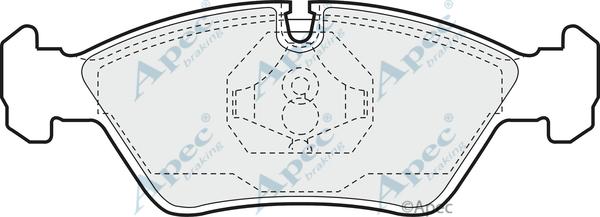 APEC PAD376 - Kit de plaquettes de frein, frein à disque cwaw.fr