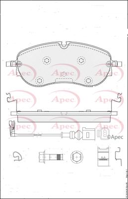 APEC PAD2495 - Kit de plaquettes de frein, frein à disque cwaw.fr