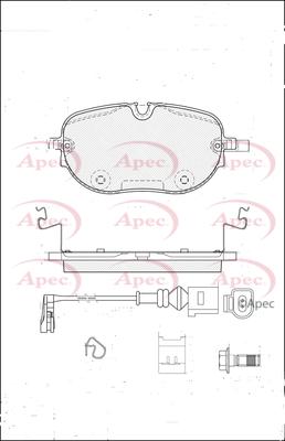 APEC PAD2468 - Kit de plaquettes de frein, frein à disque cwaw.fr