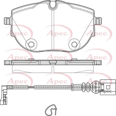 APEC PAD2409 - Kit de plaquettes de frein, frein à disque cwaw.fr