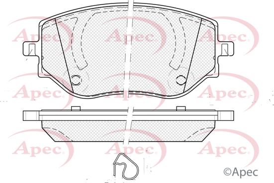 APEC PAD2487 - Kit de plaquettes de frein, frein à disque cwaw.fr