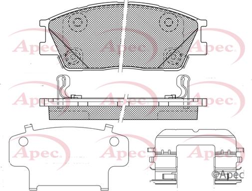 APEC PAD2530 - Kit de plaquettes de frein, frein à disque cwaw.fr