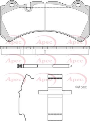 APEC PAD2521 - Kit de plaquettes de frein, frein à disque cwaw.fr