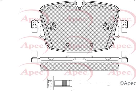 APEC PAD2616 - Kit de plaquettes de frein, frein à disque cwaw.fr