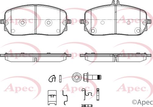 APEC PAD2633 - Kit de plaquettes de frein, frein à disque cwaw.fr