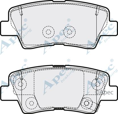 APEC PAD2096 - Kit de plaquettes de frein, frein à disque cwaw.fr